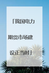 我国电力期货市场建设正当时